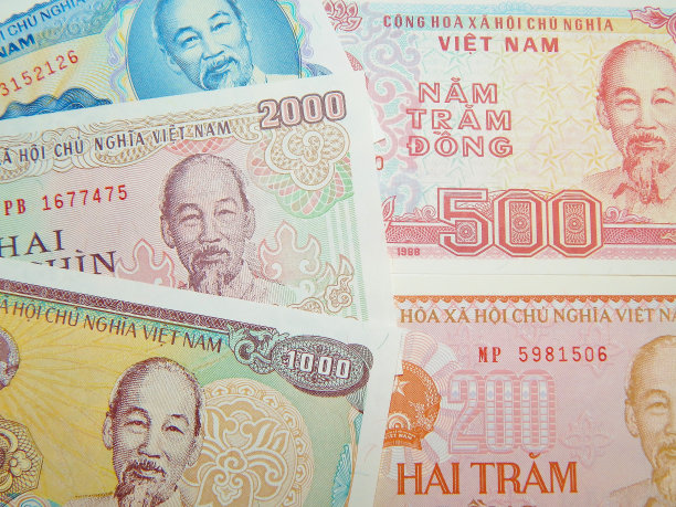 越南的钞票。纸币图片下载