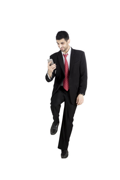 使用手机的快乐商人图片下载