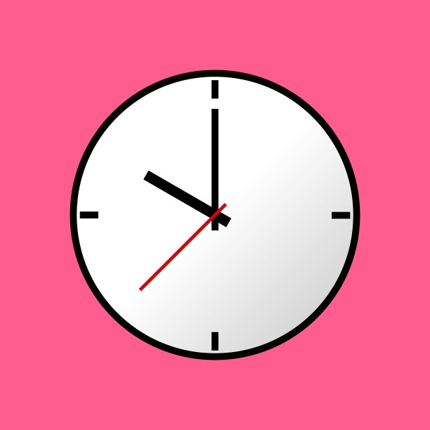 时钟图标，矢量插图，平面设计EPS10图片下载