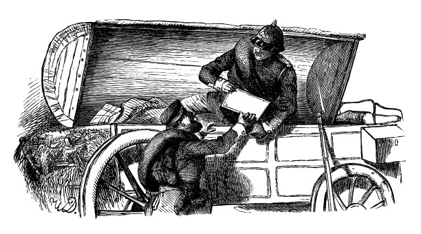 两个普鲁士士兵手里拿着信息板图片下载