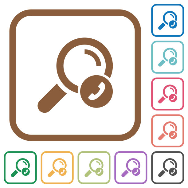 搜索电话号码简单图标图片下载