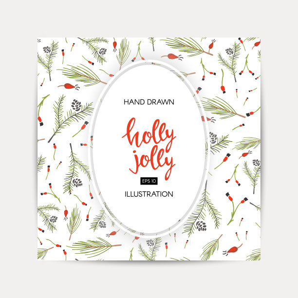 问候与圣诞树的背景。图片下载