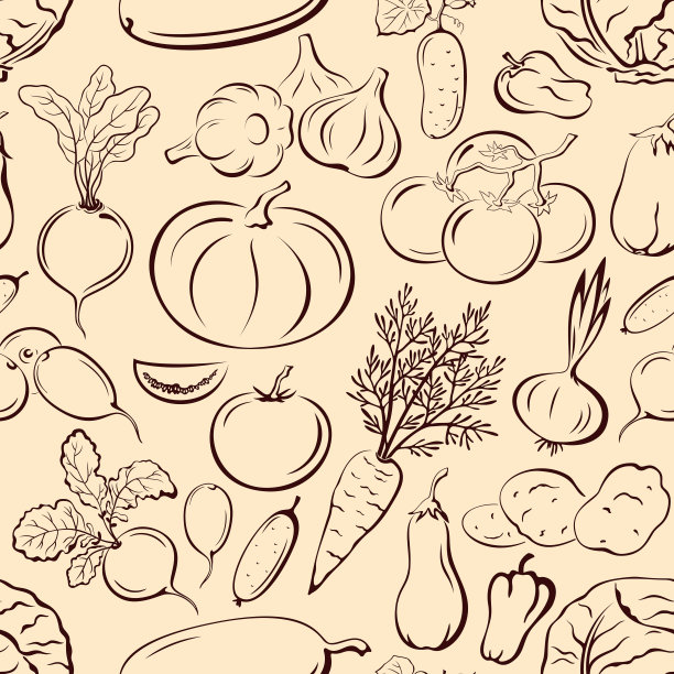 无缝、蔬菜象形图图片下载