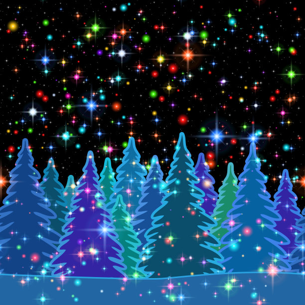 冷杉树，无缝景观图片下载