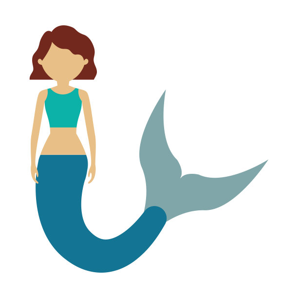 可爱美人鱼图标形象图片下载