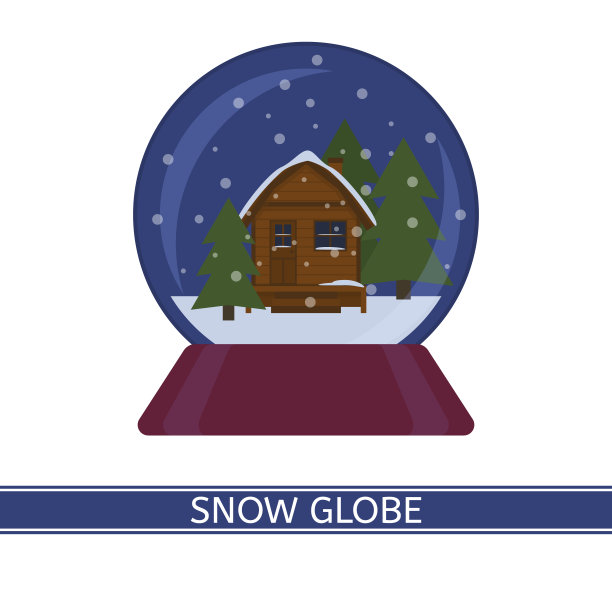 与世隔绝的雪花玻璃球图片下载