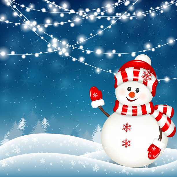 雪景中的雪人。图片下载