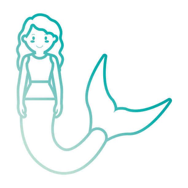 可爱的微笑美人鱼ico图片下载