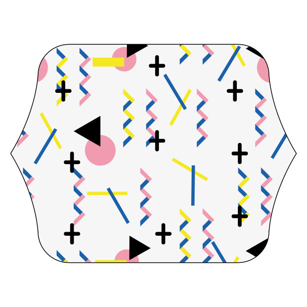 色彩广场与几何抽象设计背景图片下载