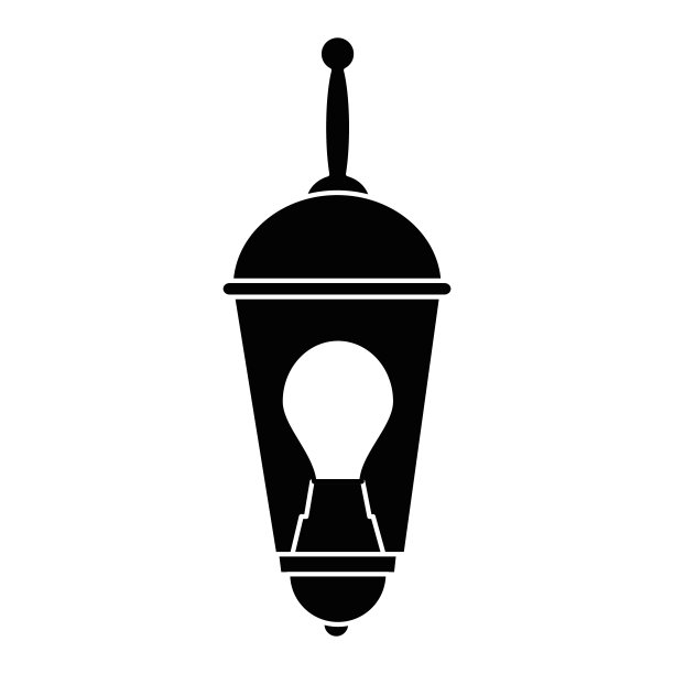 公园灯笼孤立图标图片下载