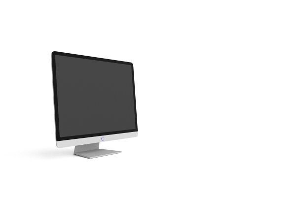 3d渲染，3d插图，液晶显示器与空白显示图片下载