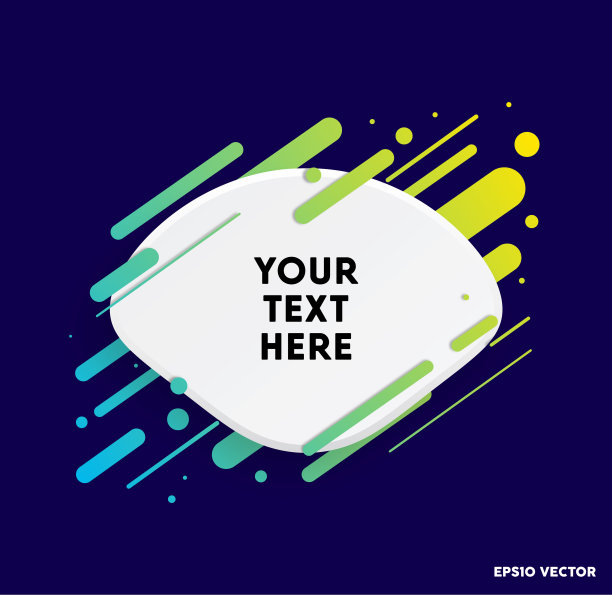 现代和动态的白色文本框的报价与深蓝色的背景。矢量插图。图片下载
