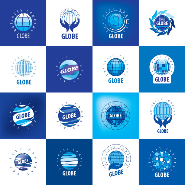 地球模板。全球标志图片下载