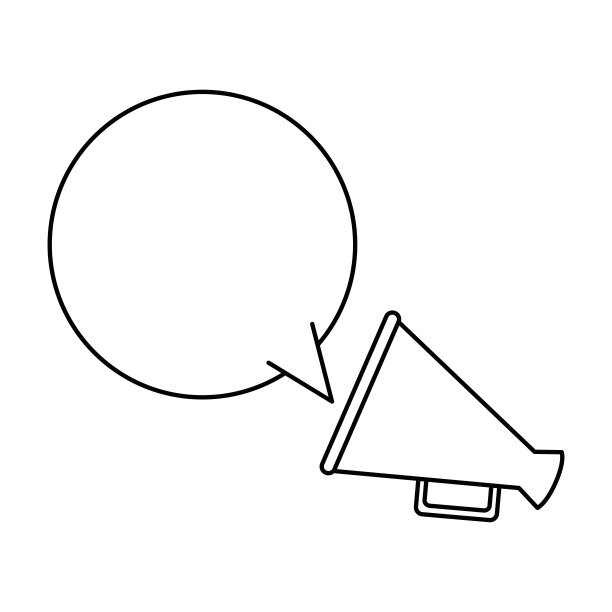 扩音器发出带有语音气泡的声音图片下载