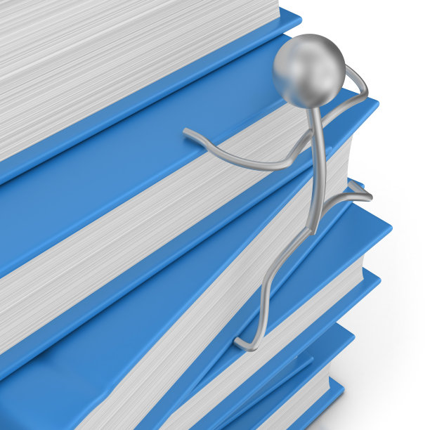 登上书塔顶的银色人物图片下载