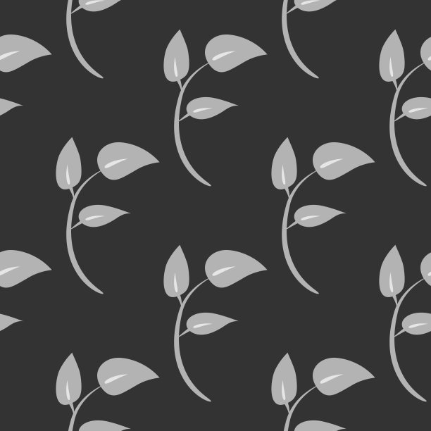 重复的带有叶子的细枝。无缝模式。图片下载