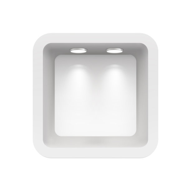 精品店的顶墙用光源。插图孤立在白色背景上图片下载