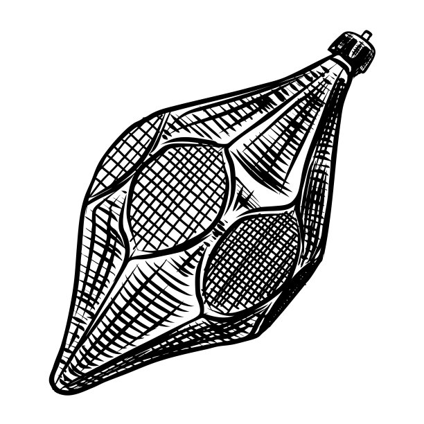 圣诞装饰。圣诞和新年冰柱玩具元素。手绘玻璃球孤立在白色。向量。图片下载