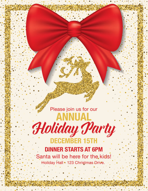 金灿灿的节日贺卡图片下载