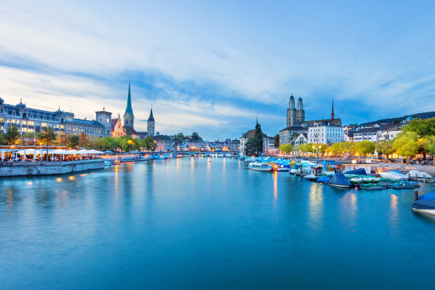 瑞士苏黎世市中心海滨图片下载