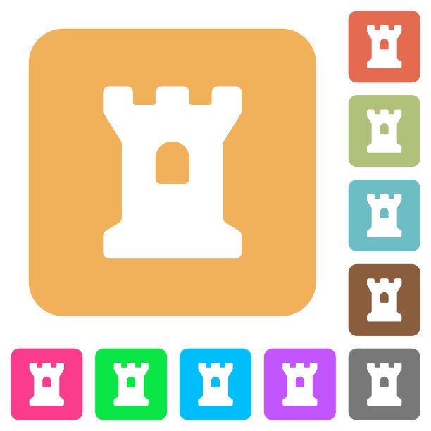 堡垒圆形方形平面图标图片下载