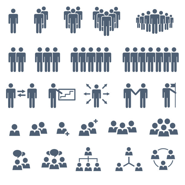 业务人员团队组的集合-向量图片下载