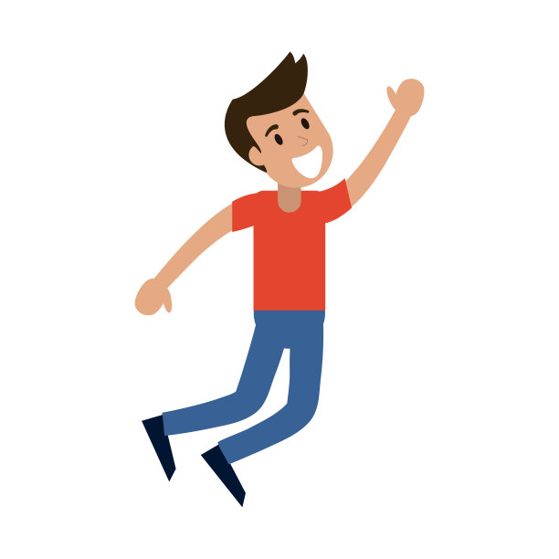 年轻人庆祝卡通图片下载