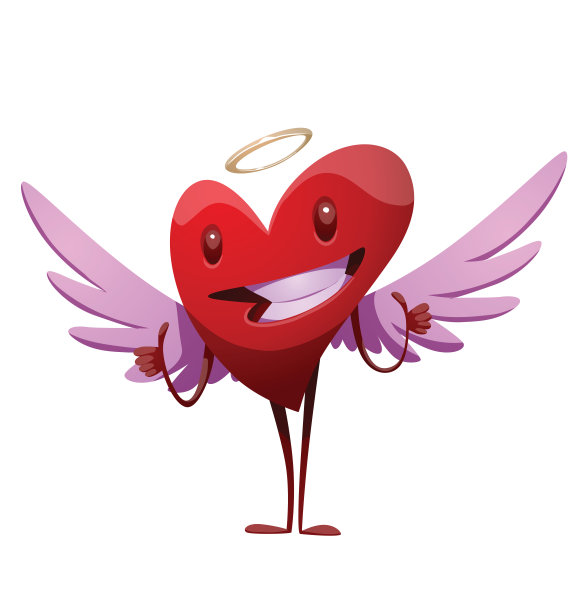 有趣的红心竖起大拇指图片下载