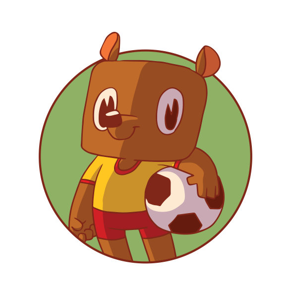 圆圆的框架，有趣的棕色公熊图片下载