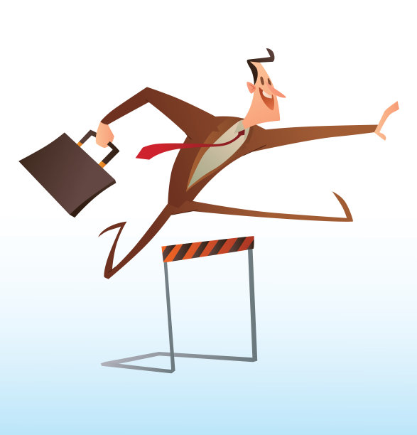 有趣的商人跳过障碍图片下载