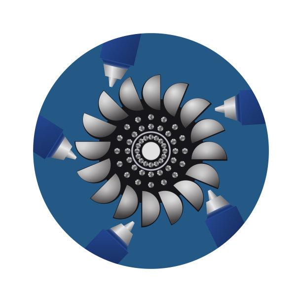 水轮机。水力的来源。图片下载