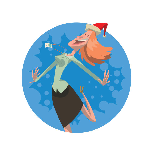 镜框，办公室年轻女子，姜黄色头发图片下载