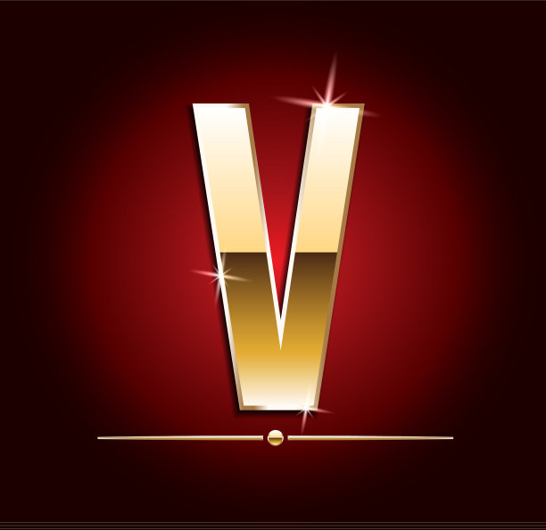 高质量的黄金效果矢量字母。矢量插图。图片下载