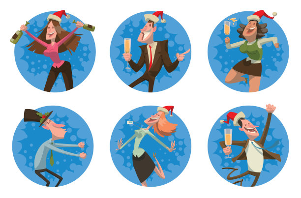 在办公室跳舞的男男女女图片下载