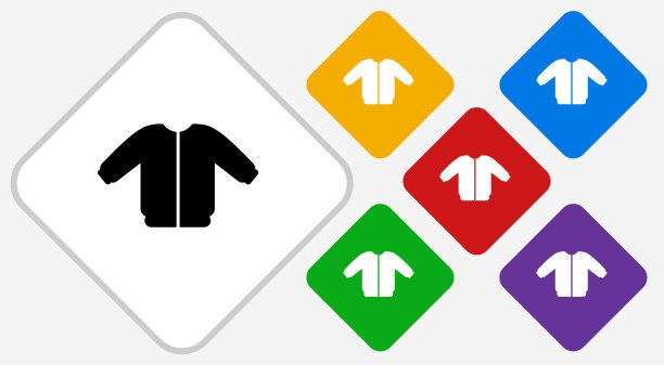 外套颜色钻石矢量图标图片下载