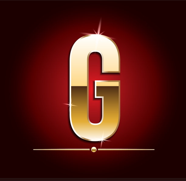 高质量的黄金效果矢量字母。矢量插图。图片下载