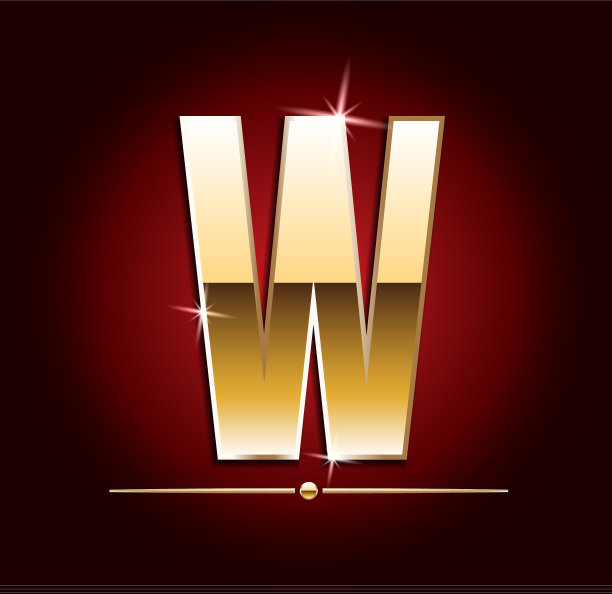 高质量的黄金效果矢量字母。矢量插图。图片下载