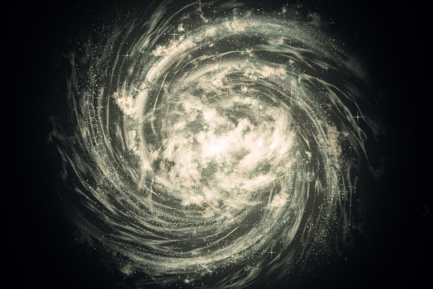 蓝色漩涡，宇宙和星云，科技背景图片下载