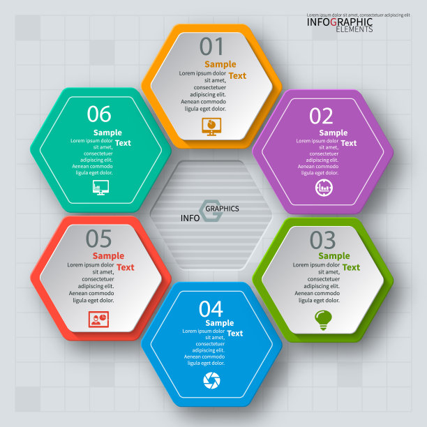 摘要三维纸张信息图图片下载