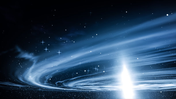 蓝色漩涡，宇宙和星云，科技背景图片下载