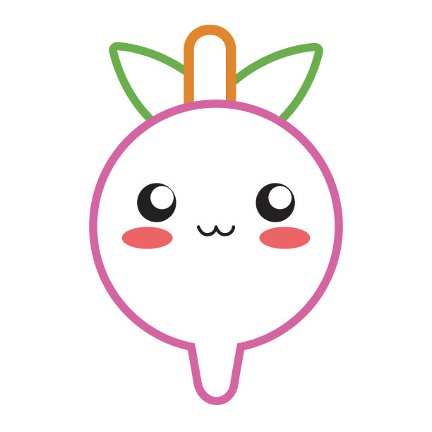 卡哇伊萝卜矢量插图图片下载