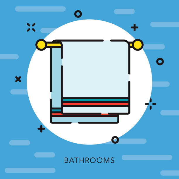 浴室开放轮廓房地产图标图片下载