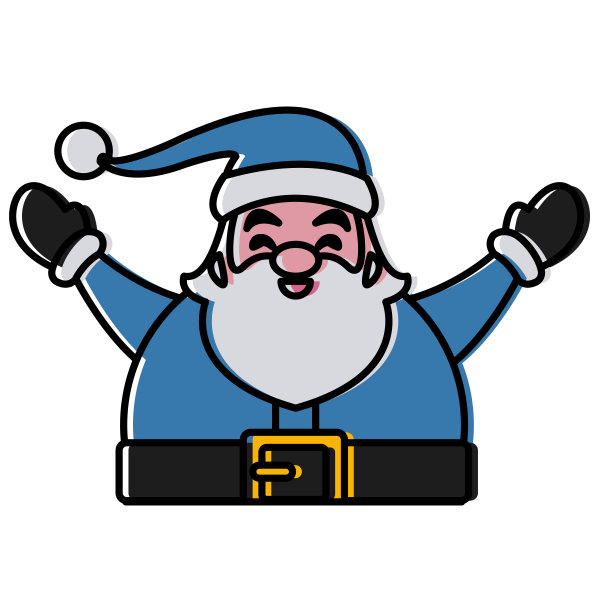 圣诞老人滑稽的脸卡通图片下载