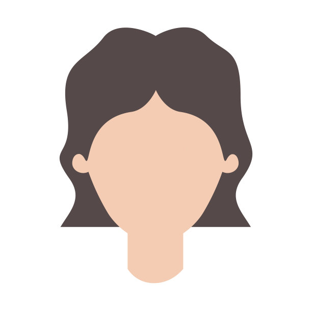 没有脸的女人，有着彩色剪影的短发图片下载