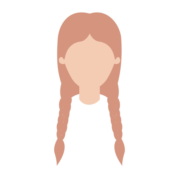 没有脸的女人，梳着彩色的剪影图片下载