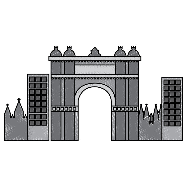 巴塞罗那凯旋门西班牙遗址历史图片下载