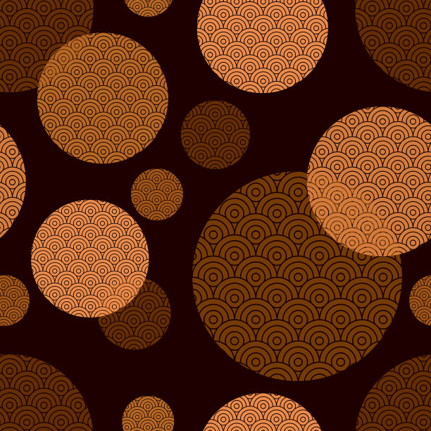 无缝抽象红色和金色图案。图片下载