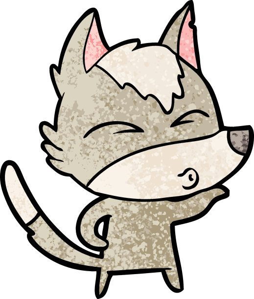 卡通狼撅嘴图片下载