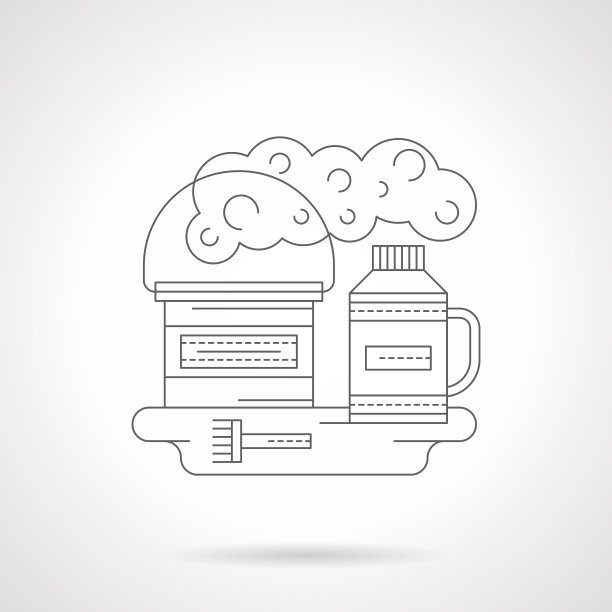 水烟用品店线矢量插图图片下载