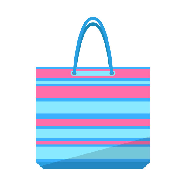 沙滩包孤立在白色。图片下载